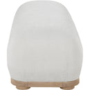 Meridian Calum Cream Chenille Fabric Bench IMAGE 4