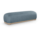  Color_Light Blue -- Calum Light Blue Chenille Fabric Upholstered Bench IMAGE 1