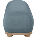  Color_Light Blue -- Calum Light Blue Chenille Fabric Upholstered Bench IMAGE 4