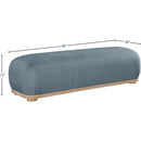  Color_Light Blue -- Calum Light Blue Chenille Fabric Upholstered Bench IMAGE 7