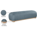  Color_Light Blue -- Calum Light Blue Chenille Fabric Upholstered Bench IMAGE 8