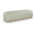  Color_Mint -- Calum Mint Chenille Fabric Upholstered Bench IMAGE 1