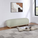 Meridian Calum Mint Chenille Fabric Bench IMAGE 2