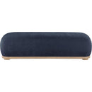  Color_Navy -- Calum Navy Chenille Fabric Upholstered Bench IMAGE 3