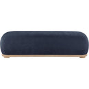 Meridian Calum Navy Chenille Fabric Bench IMAGE 3