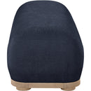  Color_Navy -- Calum Navy Chenille Fabric Upholstered Bench IMAGE 4