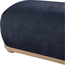  Color_Navy -- Calum Navy Chenille Fabric Upholstered Bench IMAGE 5