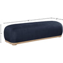  Color_Navy -- Calum Navy Chenille Fabric Upholstered Bench IMAGE 7