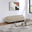  Color_Beige -- Meridian Calum Chenille Fabric Upholstered Bench IMAGE 2