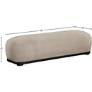  Color_Beige -- Meridian Calum Chenille Fabric Upholstered Bench IMAGE 7