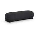  Color_Black -- Calum Black Chenille Fabric Upholstered Bench IMAGE 1