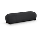Meridian Calum Black Chenille Fabric Bench IMAGE 1