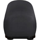 Meridian Calum Black Chenille Fabric Bench IMAGE 4