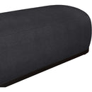  Color_Black -- Calum Black Chenille Fabric Upholstered Bench IMAGE 5