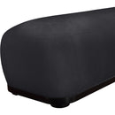  Color_Black -- Calum Black Chenille Fabric Upholstered Bench IMAGE 6