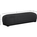  Color_Black -- Calum Black Chenille Fabric Upholstered Bench IMAGE 7