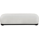  Color_Cream -- Calum Cream Chenille Fabric Upholstered Bench IMAGE 3