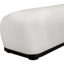 Color_Cream -- Calum Cream Chenille Fabric Upholstered Bench IMAGE 6