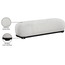  Color_Cream -- Calum Cream Chenille Fabric Upholstered Bench IMAGE 8