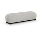  Color_Grey -- Calum Grey Chenille Fabric Upholstered Bench IMAGE 1