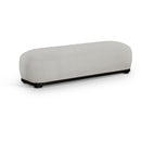Meridian Calum Grey Chenille Fabric Bench IMAGE 1