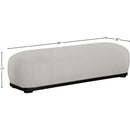  Color_Grey -- Calum Grey Chenille Fabric Upholstered Bench IMAGE 7