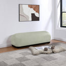 Meridian Calum Mint Chenille Fabric Bench IMAGE 2