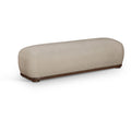  Color_Beige -- Meridian Calum Chenille Fabric Upholstered Bench IMAGE 1