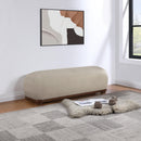  Color_Beige -- Meridian Calum Chenille Fabric Upholstered Bench IMAGE 2
