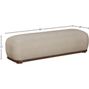  Color_Beige -- Meridian Calum Chenille Fabric Upholstered Bench IMAGE 7