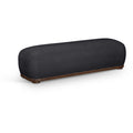  Color_Black -- Calum Black Chenille Fabric Upholstered Bench IMAGE 1