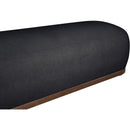  Color_Black -- Calum Black Chenille Fabric Upholstered Bench IMAGE 5