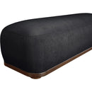  Color_Black -- Calum Black Chenille Fabric Upholstered Bench IMAGE 6