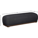  Color_Black -- Calum Black Chenille Fabric Upholstered Bench IMAGE 7
