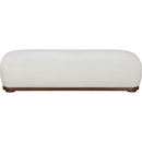  Color_Cream -- Calum Cream Chenille Fabric Upholstered Bench IMAGE 3