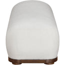  Color_Cream -- Calum Cream Chenille Fabric Upholstered Bench IMAGE 4