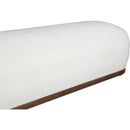  Color_Cream -- Calum Cream Chenille Fabric Upholstered Bench IMAGE 5