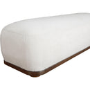  Color_Cream -- Calum Cream Chenille Fabric Upholstered Bench IMAGE 6