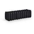 Meridian Atticus Black Vegan Leather Bench IMAGE 1