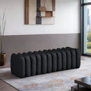 Color_Black -- Meridian Atticus Vegan Leather Upholstered Bench IMAGE 2
