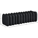 Meridian Atticus Black Vegan Leather Bench IMAGE 7