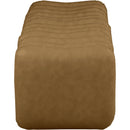  Color_Brown -- Atticus Brown Vegan Leather Upholstered Bench IMAGE 4