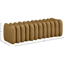  Color_Brown -- Atticus Brown Vegan Leather Upholstered Bench IMAGE 7