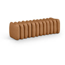  Color_Cognac -- Atticus Cognac Vegan Leather Upholstered Bench IMAGE 1