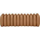  Color_Cognac -- Atticus Cognac Vegan Leather Upholstered Bench IMAGE 3