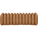 Meridian Atticus Cognac Vegan Leather Bench IMAGE 3