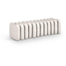  Color_Cream -- Atticus Cream Vegan Leather Upholstered Bench IMAGE 1