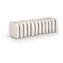 Meridian Atticus Cream Vegan Leather Bench IMAGE 1