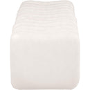 Color_Cream -- Atticus Cream Vegan Leather Upholstered Bench IMAGE 4