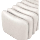 Meridian Atticus Cream Vegan Leather Bench IMAGE 5